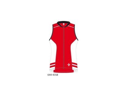 Specialized dres Baci Women bez rukávu červená/bílá
