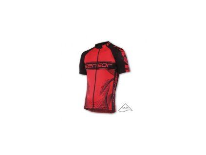 Cyklistický dres Sensor Team červená/černá