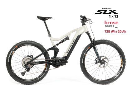 Lee Cougan E-Quest – Brose S / 725 Wh, 20 Ah / Shimano SLX 1x12, bílá